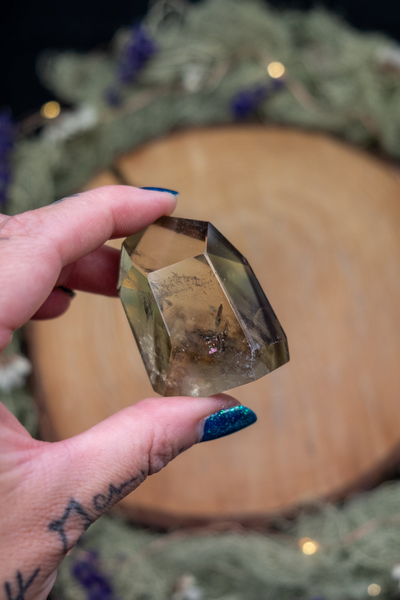 Natural Brazilian Citrine Free Standing Point