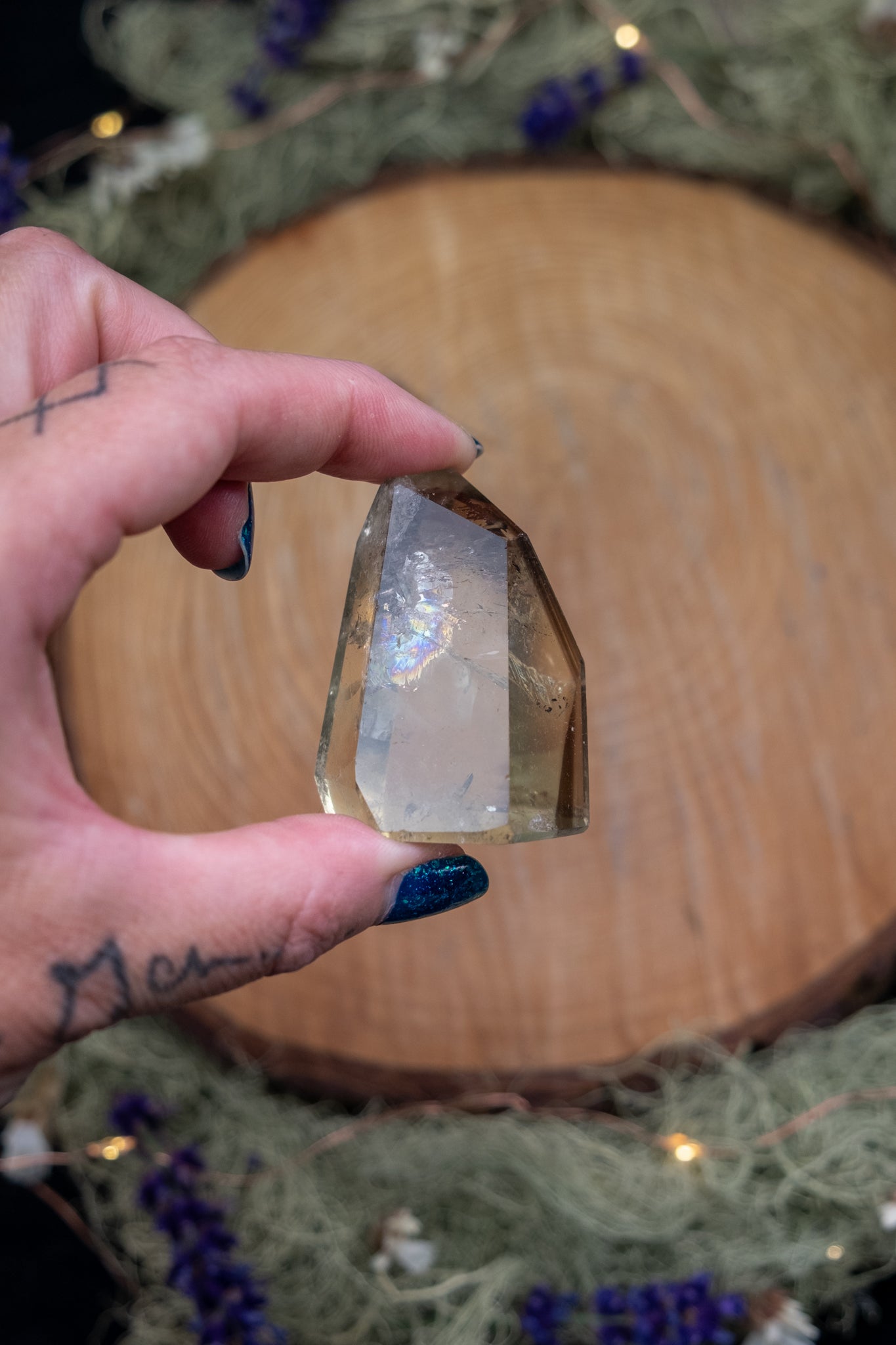 Natural Brazilian Citrine Free Standing Point