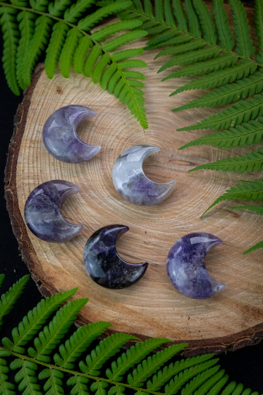 Amethyst Crystal Moon, Spiritual awakening, Healer, Helps sleep