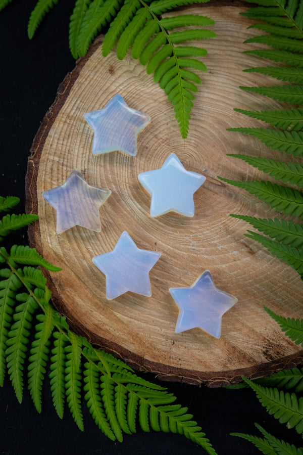 Opalite Crystal stars, Blue opalite, Insight crystal, Manmade crystal, Crystal to heal trauma, peace and calm gemstone.