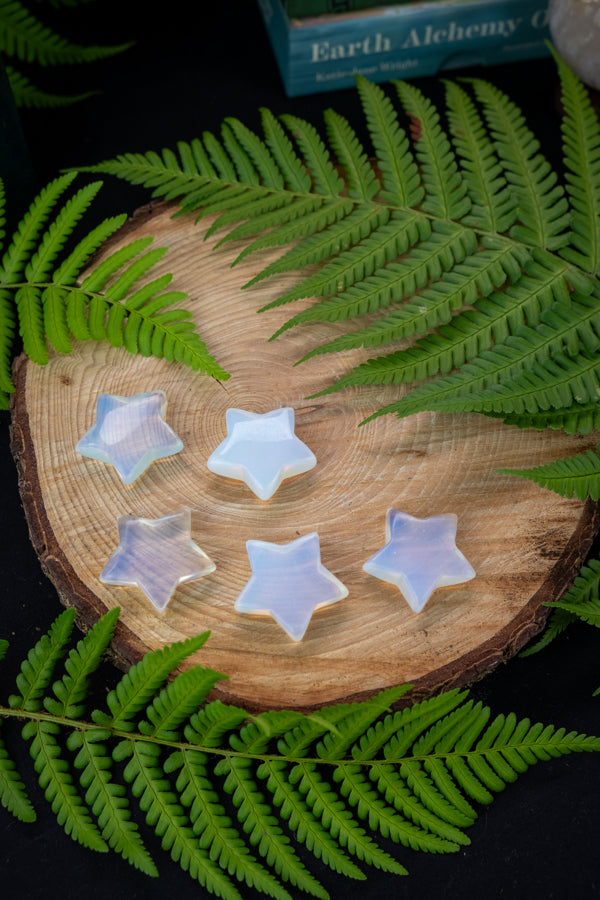 Opalite Crystal stars, Blue opalite, Insight crystal, Manmade crystal, Crystal to heal trauma, peace and calm gemstone.