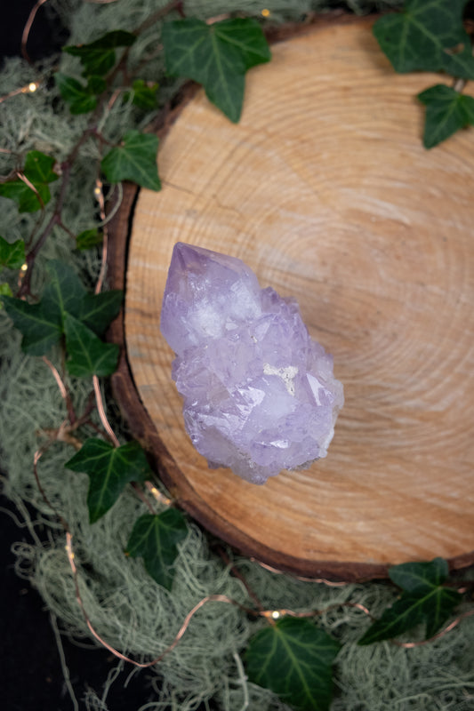 Spirit Quartz Cluster, Pale Lilac Amethyst Spirit Quartz, Natural Crystal Cluster for Healing, Meditation and Spiritual Growth