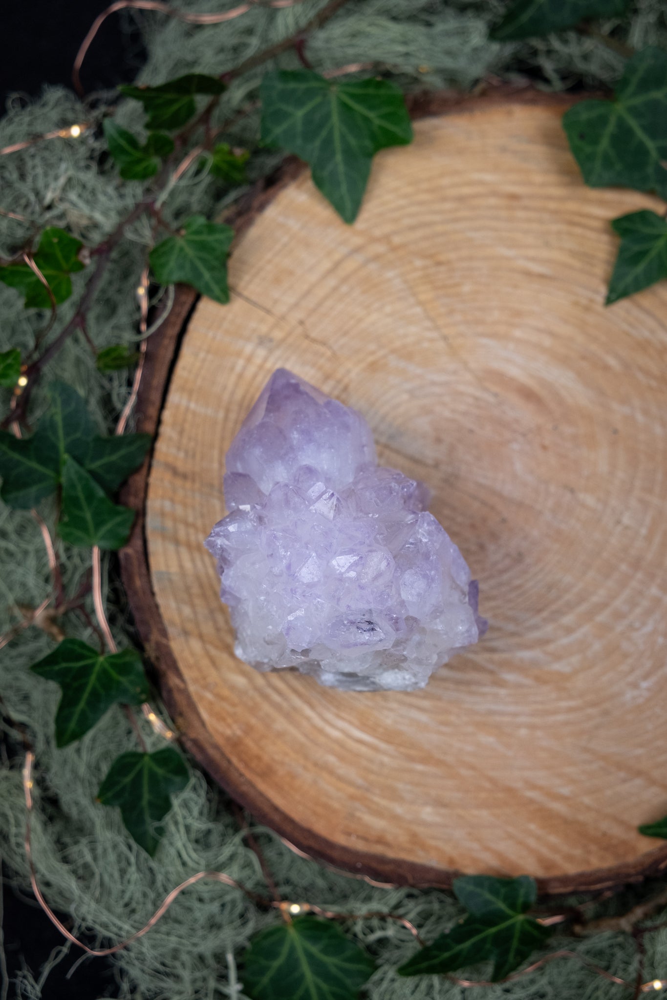 Spirit Quartz Cluster, Pale Lilac Amethyst Spirit Quartz, Natural Crystal Cluster for Healing, Meditation and Spiritual Growth