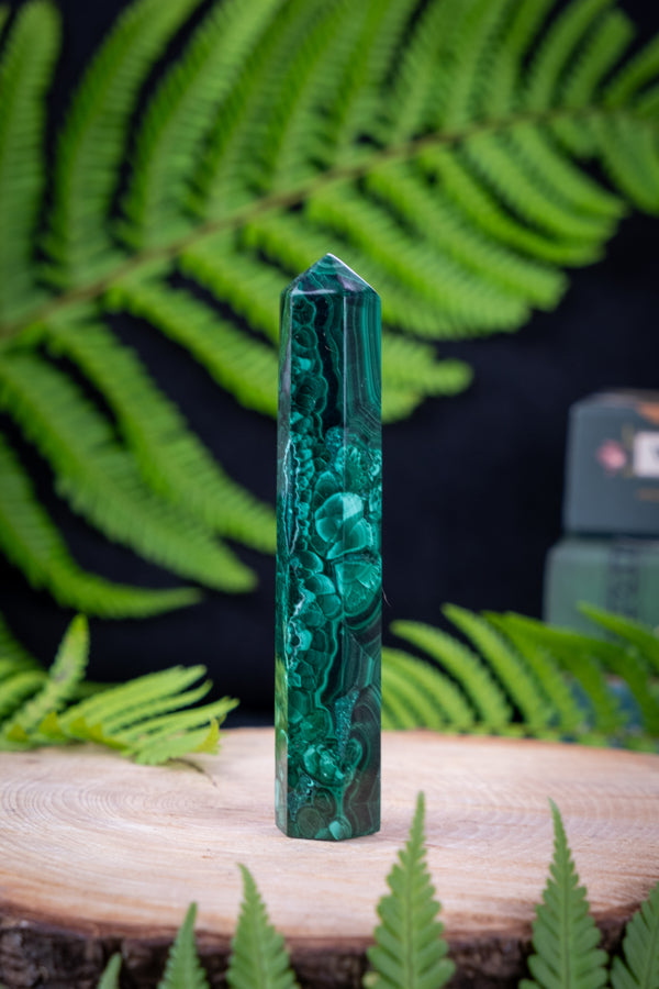 Malachite Crystal Point