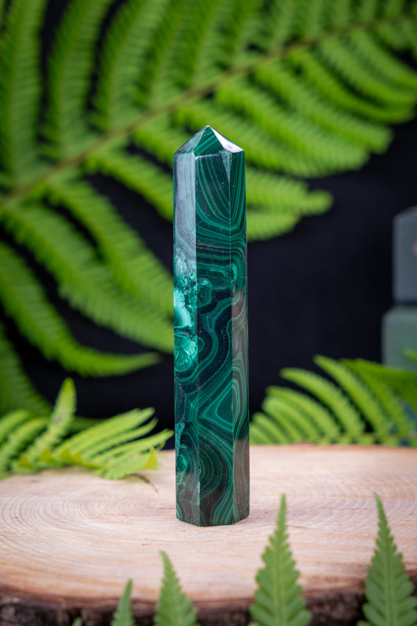 Malachite Crystal Point