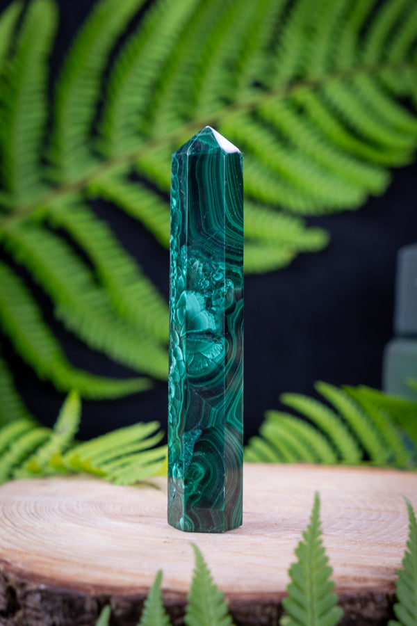 Malachite Crystal Point