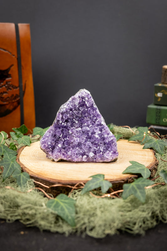 Super Sparkly Purple Amethyst Cluster, Natural Drusy Amethyst Crystal from Uruguay, High Grade Spiritual Protection Stone