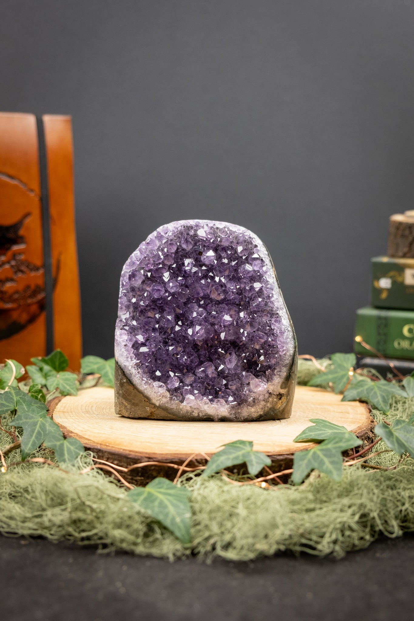 Stunning Deep Purple Amethyst Cluster, Cut Base Crystal from Uruguay, High Grade Amethyst Stone for Calm Protection and Spiritual Clarity