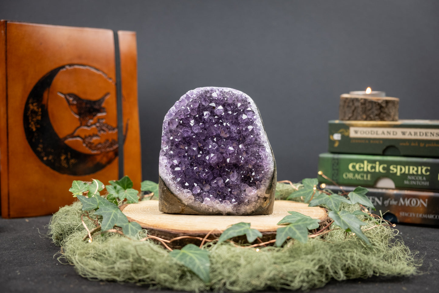 Stunning Deep Purple Amethyst Cluster, Cut Base Crystal from Uruguay, High Grade Amethyst Stone for Calm Protection and Spiritual Clarity