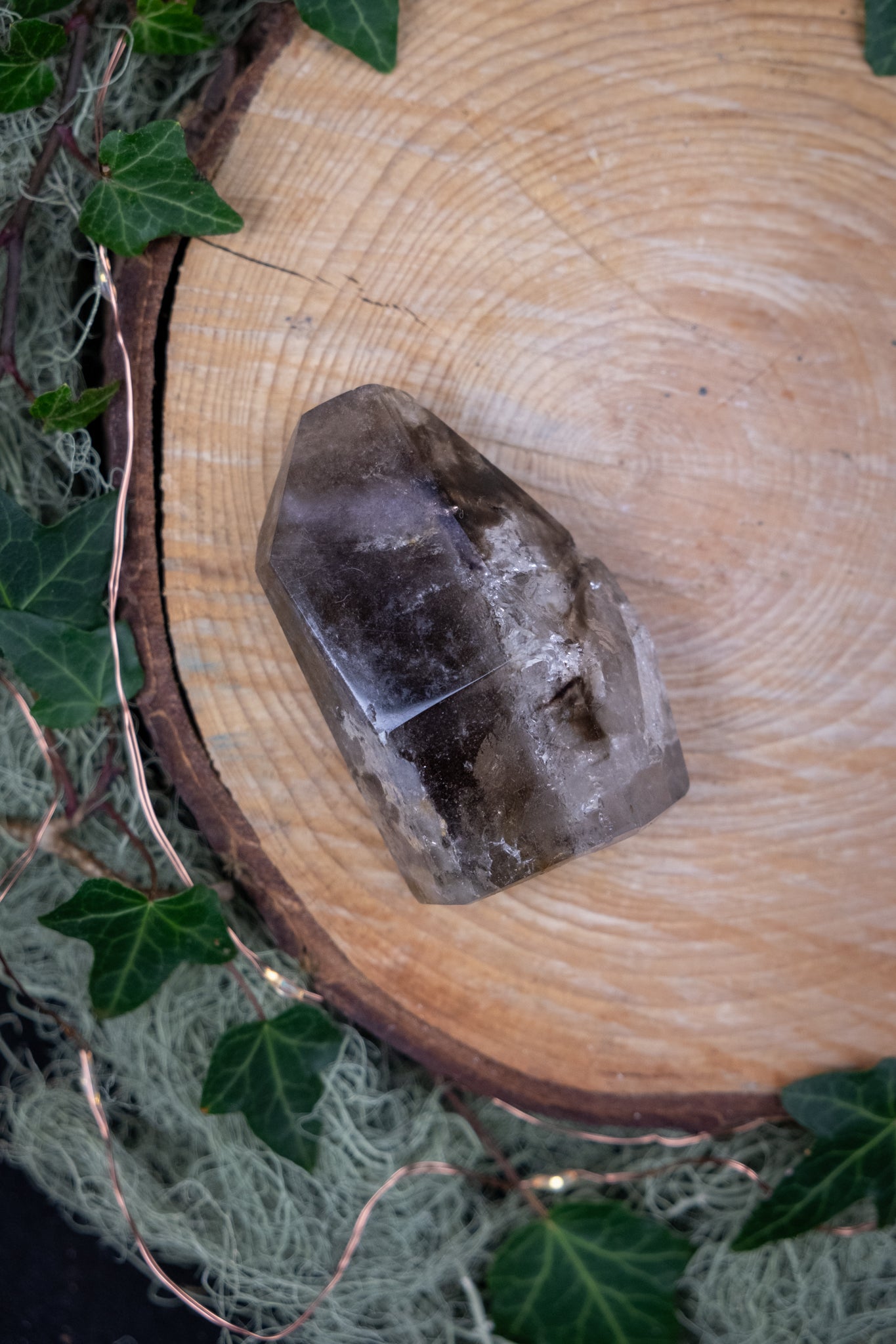 Smokey Quartz Freeform, Phantom Crystal Stone for Grounding and Protection, Ethically Sourced from Brazil