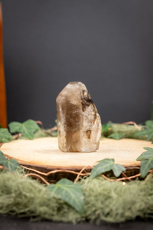 Smokey Quartz Freeform, Phantom Crystal Stone for Grounding and Protection, Ethically Sourced from Brazil