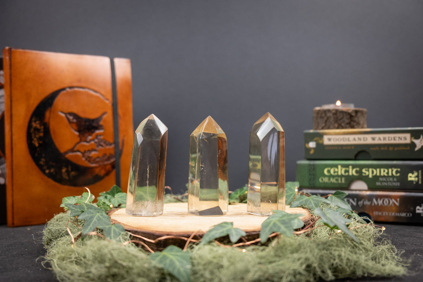 Light Smoky Citrine Crystal Point from Madagascar, Natural Citrine Stone, Grounded Abundance Crystal, Solar Plexus and Root Chakra Gem