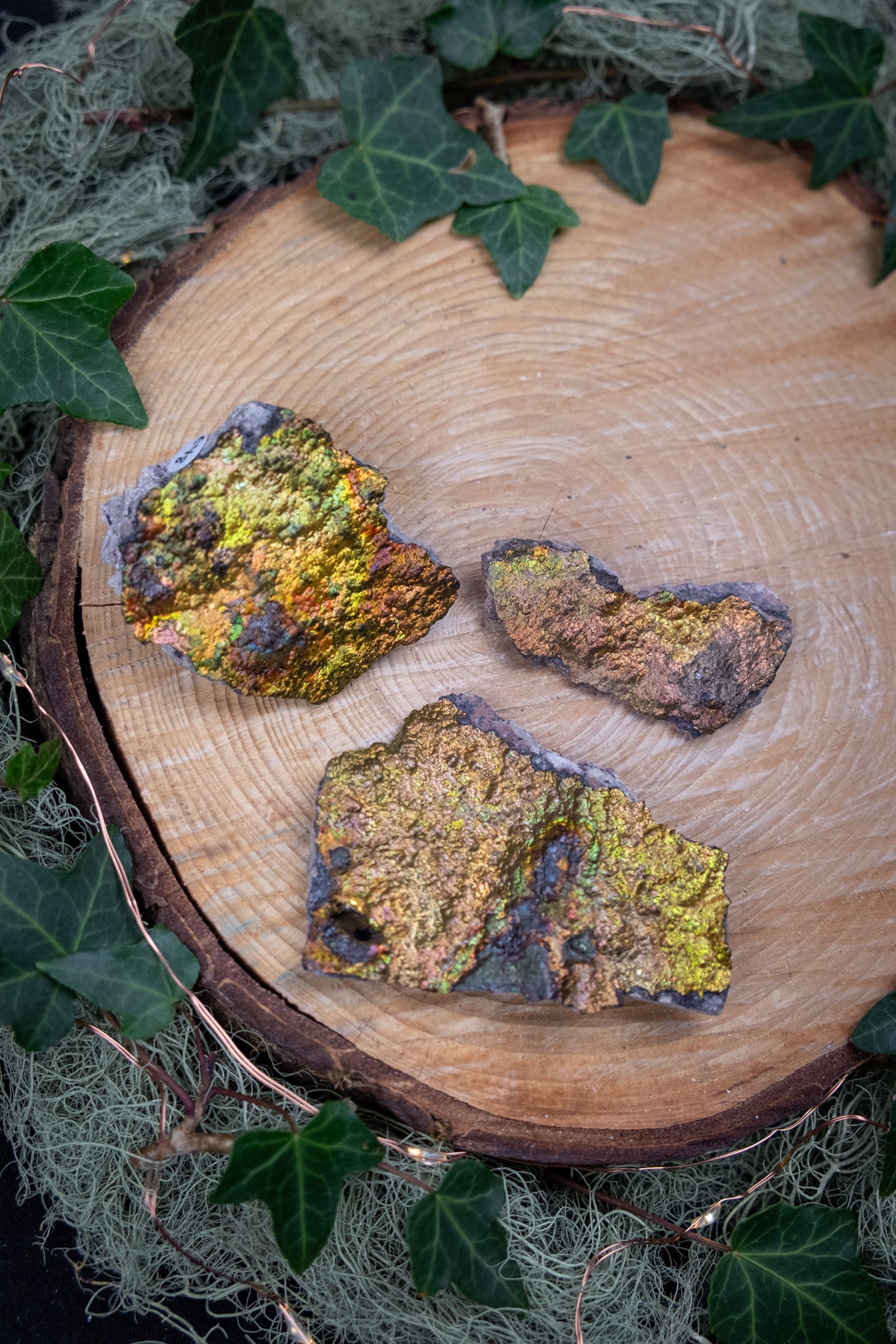 Turgite Specimen on Stand, Iridescent Hematite and Goethite Crystal, Natural Rainbow Stone from Mexico for Energy and Grounding