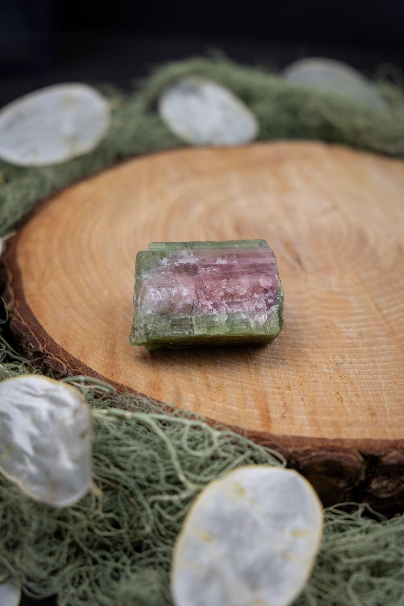 Watermelon Tourmaline Rough Crystal, Pink and Green Heart Chakra Stone, Ethically Sourced from Brazil