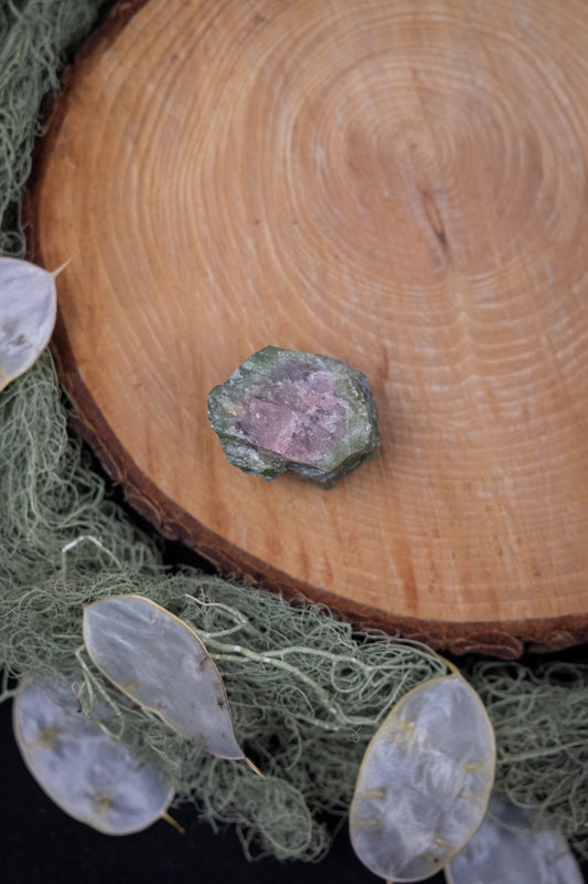 Watermelon Tourmaline Raw Formation