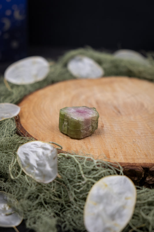 Watermelon Tourmaline Raw Slice