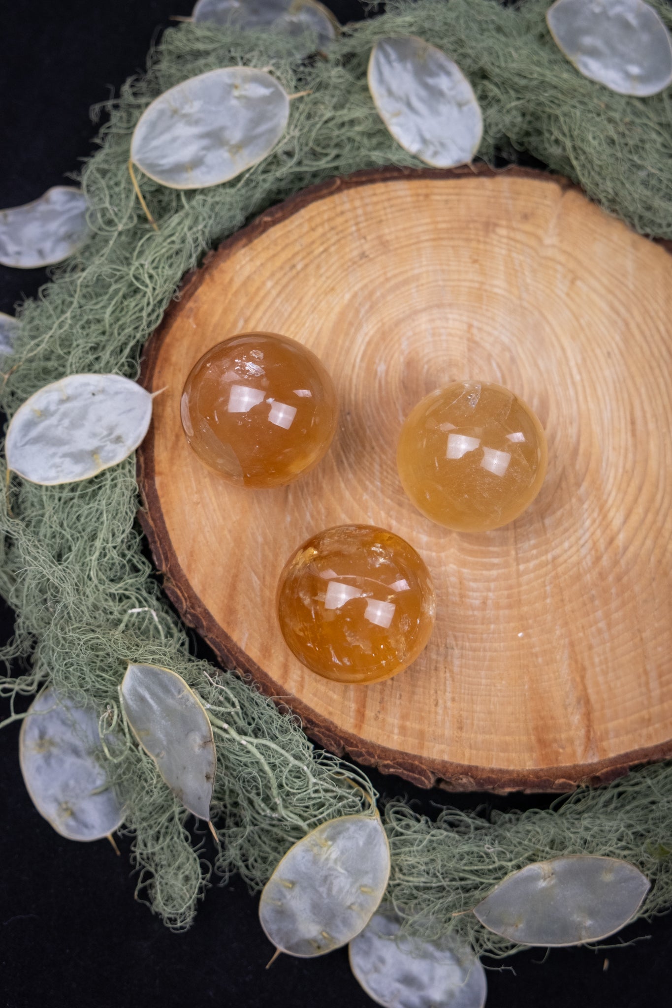 Golden Optical Calcite Sphere