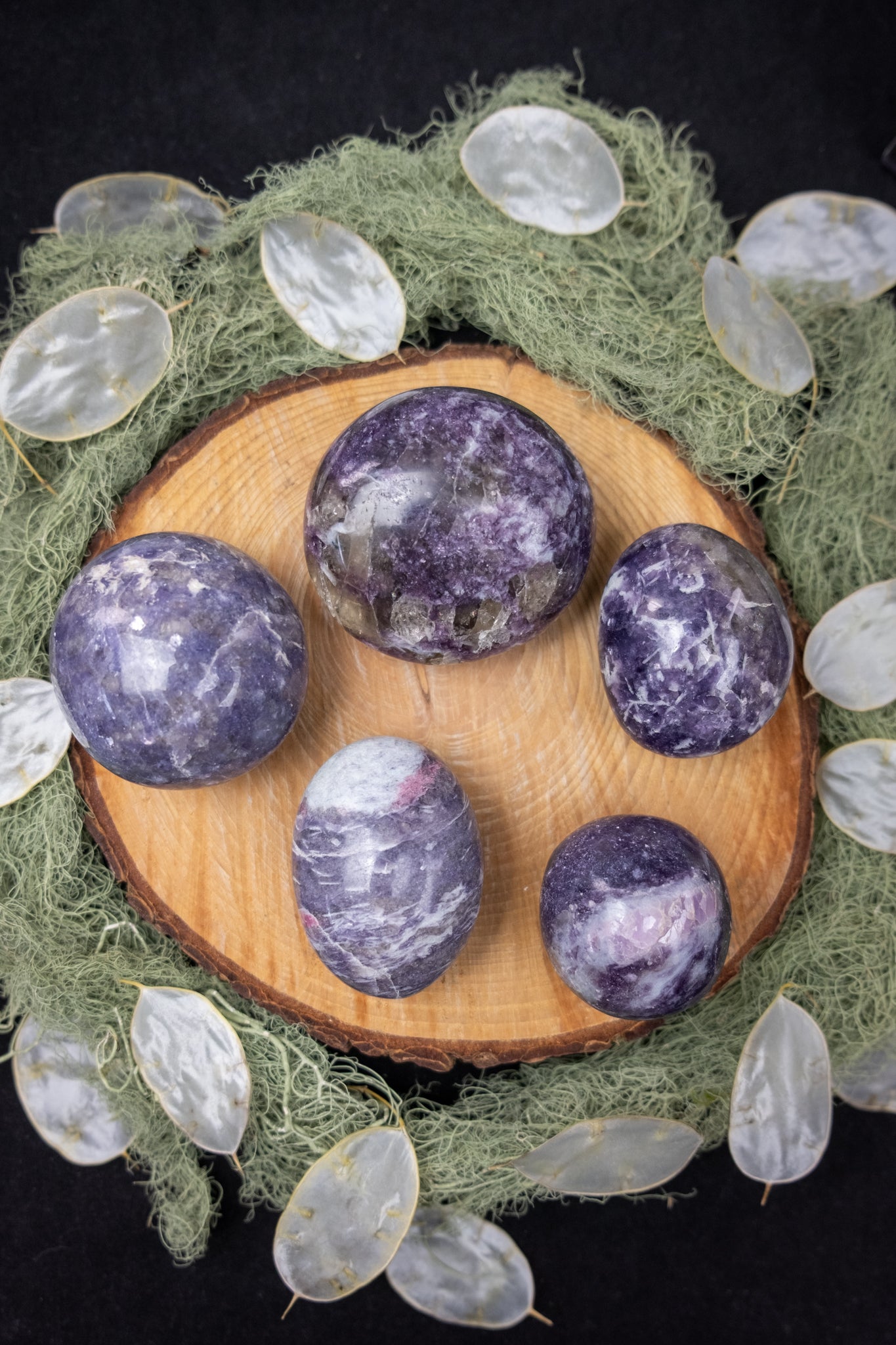 Lepidolite Palm Stone