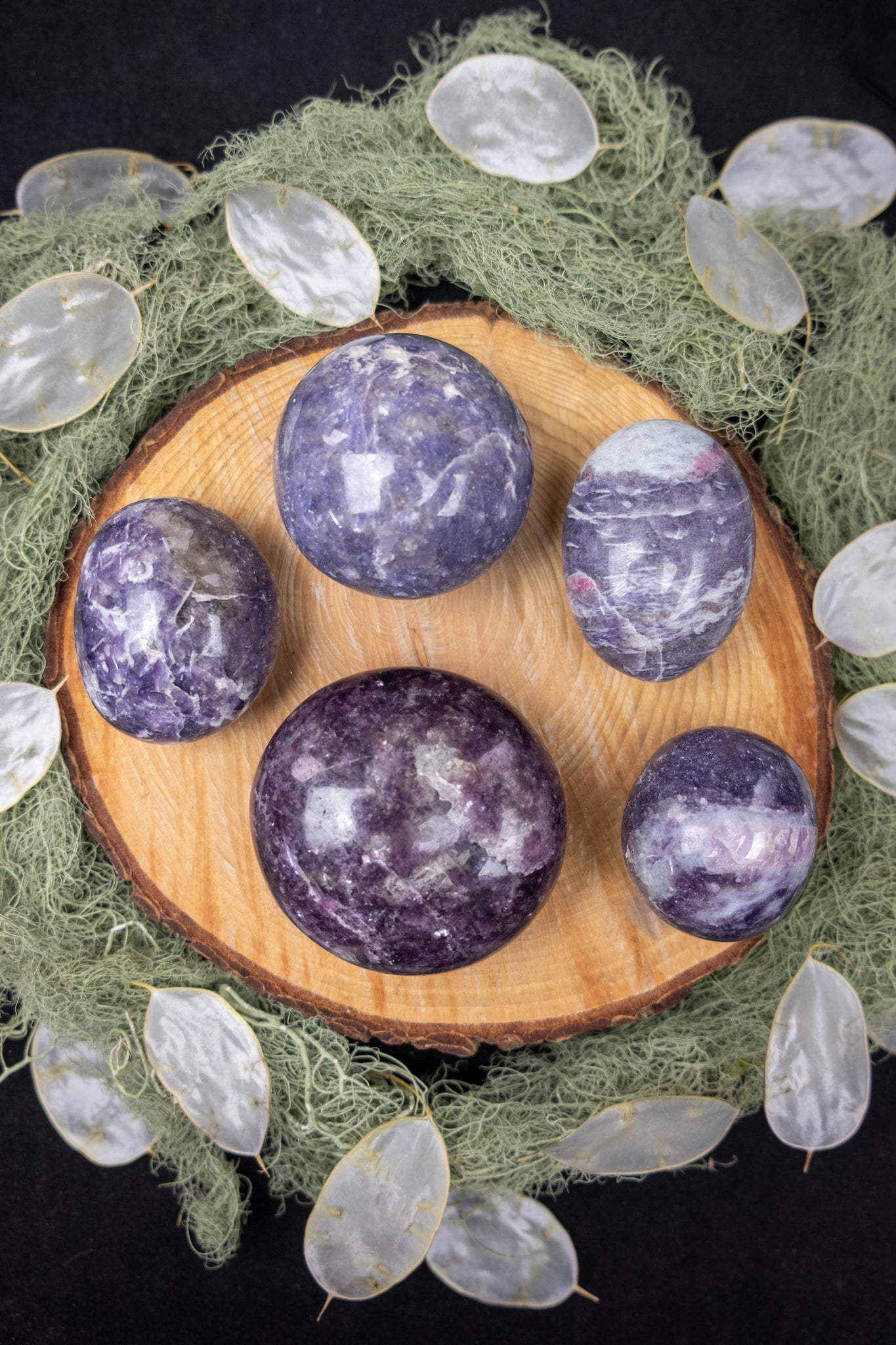 Lepidolite Palm Stone