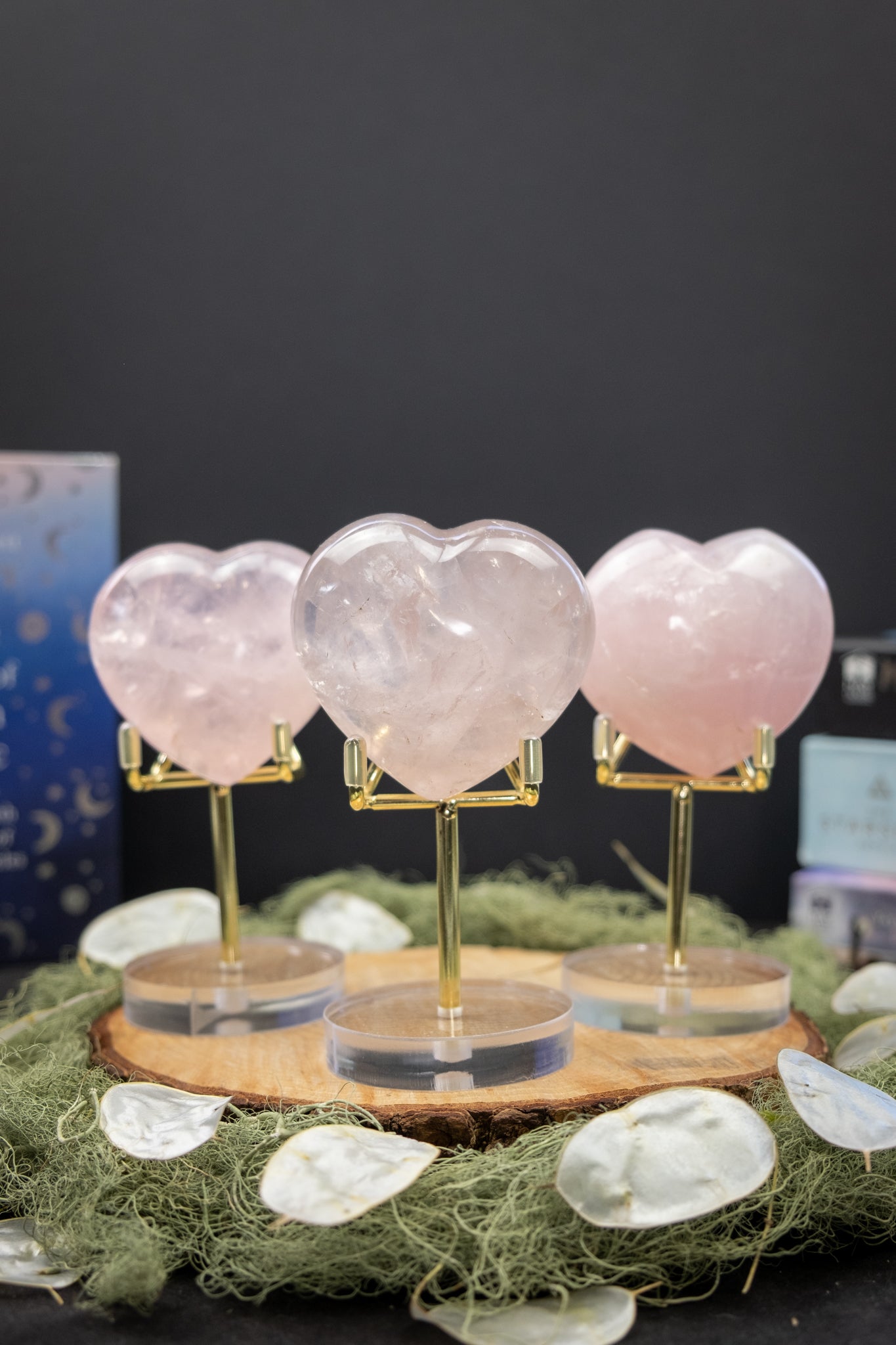 Rose Quartz Heart on Stand