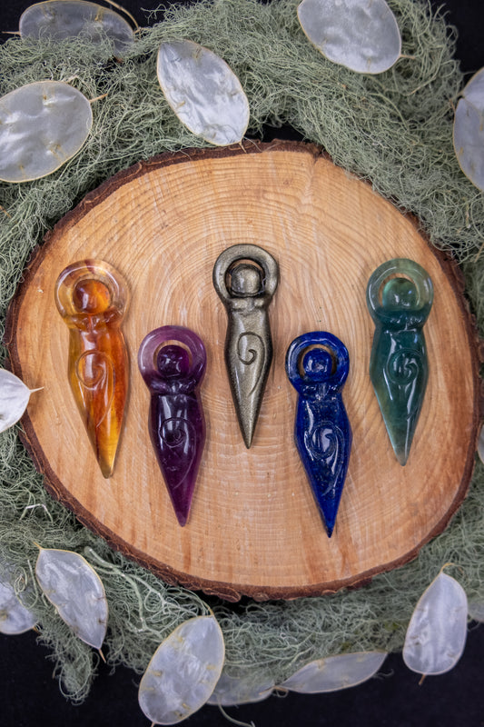 Spiral Goddess Crystal Carving