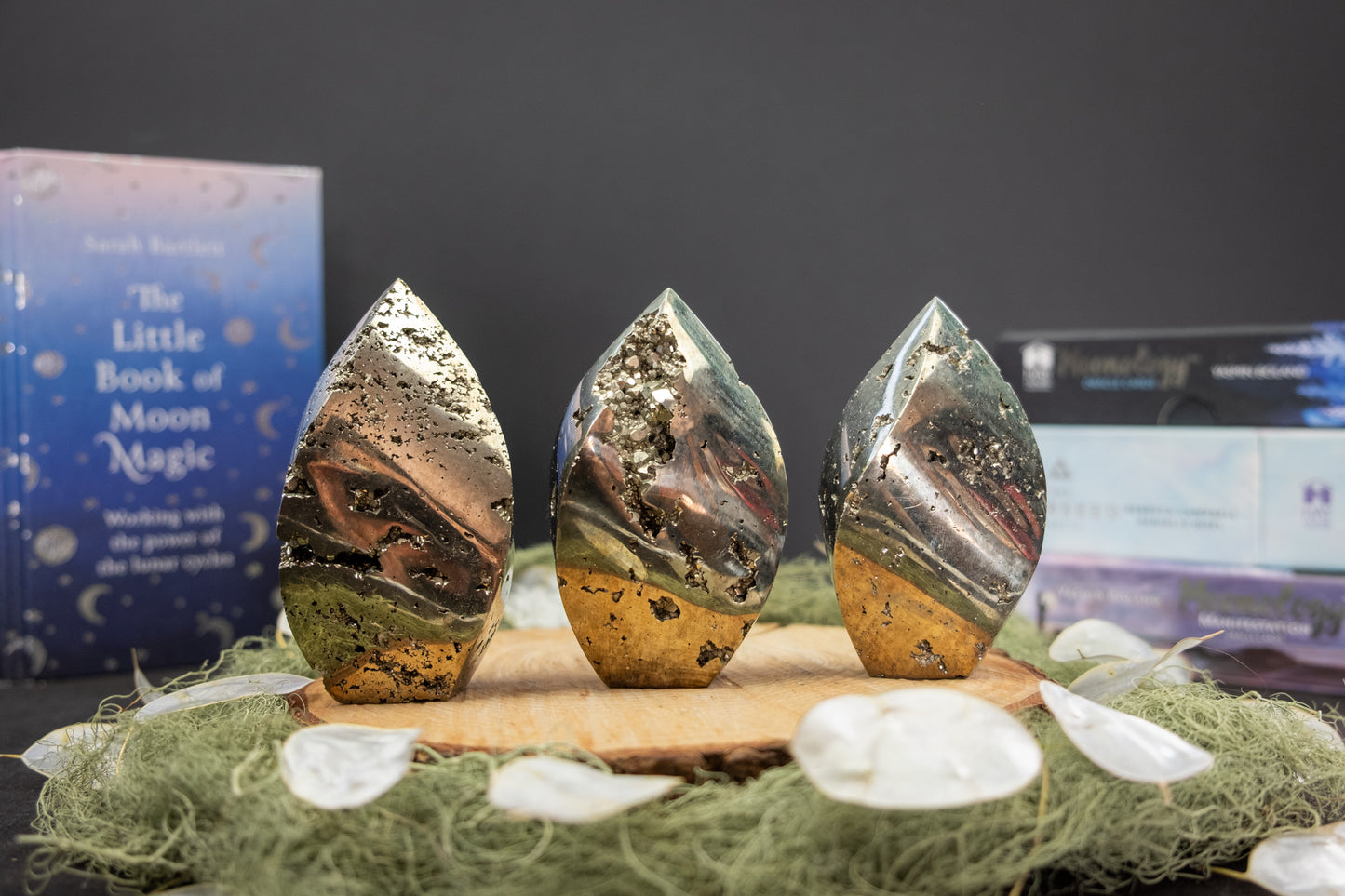 Pyrite Flame Carving