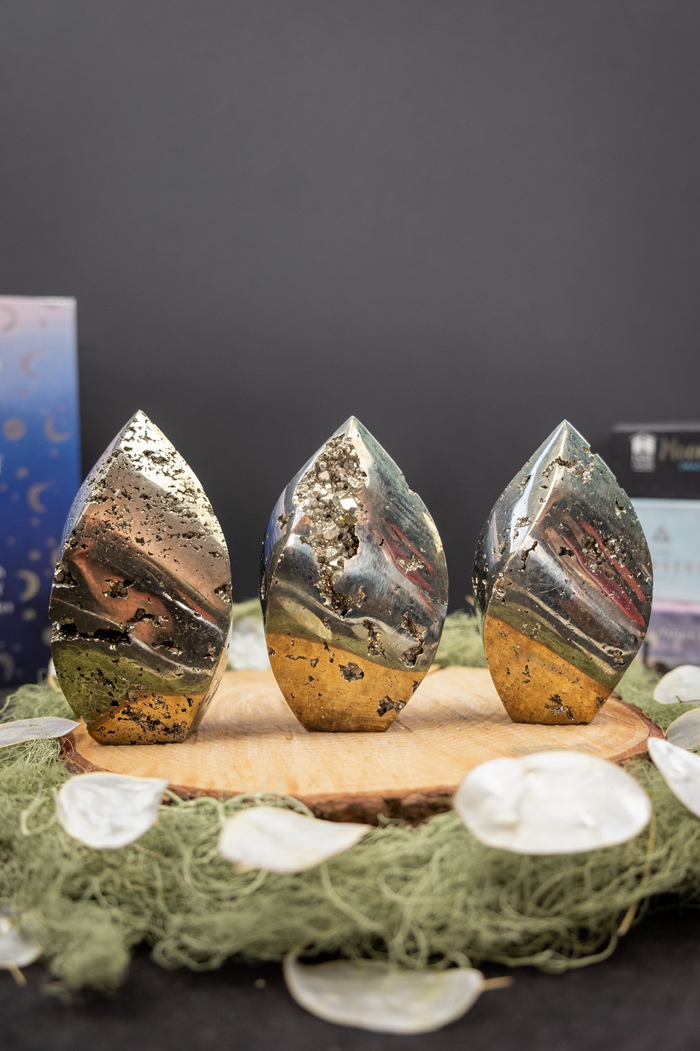 Pyrite Flame Carving