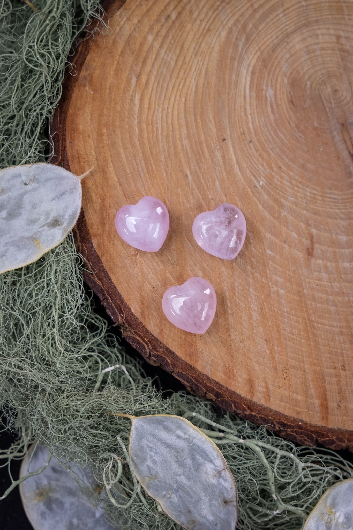 Morganite Heart, Dainty Pink Crystal