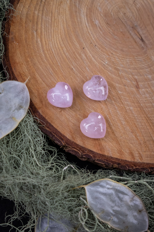 Morganite Heart, Dainty Pink Crystal
