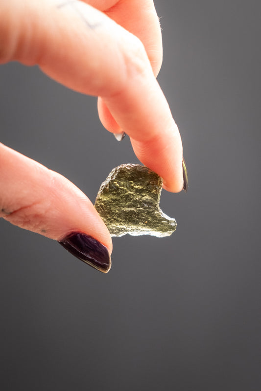 Moldavite Raw Crystal, Natural Tektite Stone for Transformation and Spiritual Awakening, Ethically Sourced from Czech Republic