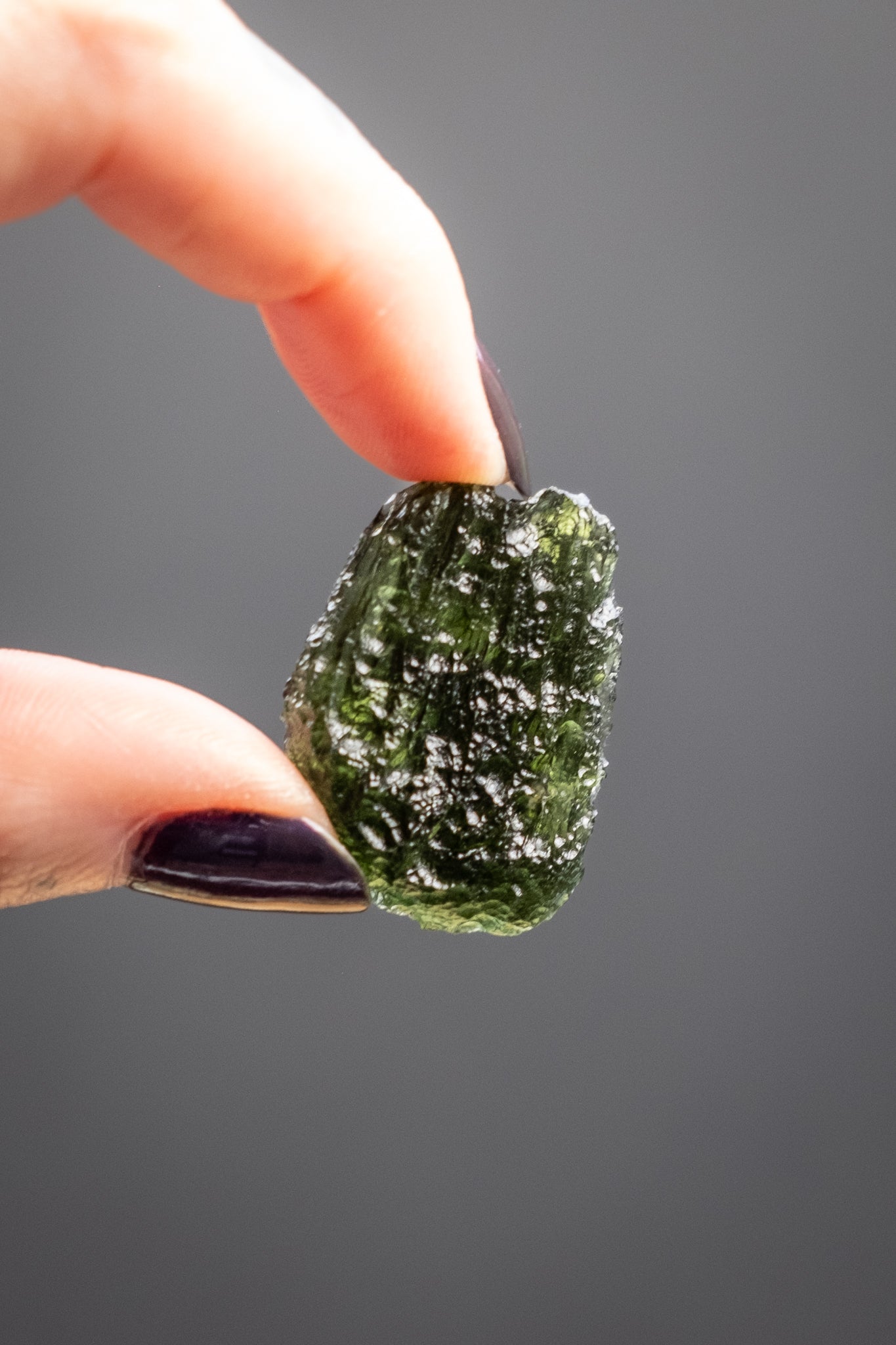 Moldavite Raw Crystal Specimen, Natural Heart Formation, Genuine Tektite for Transformation, Czech Republic