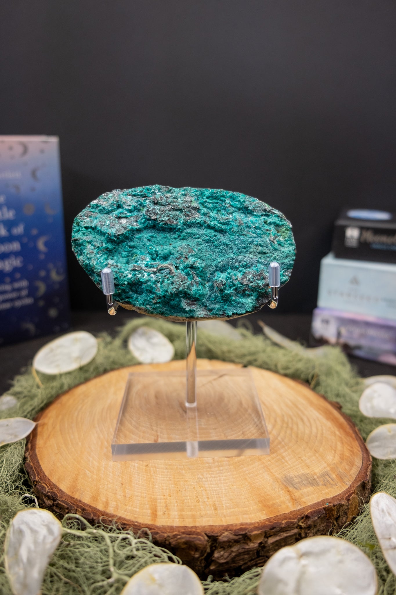 Chrysocolla Mineral on Stand