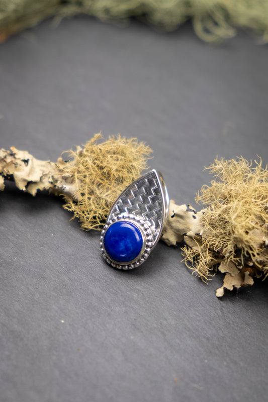 Lapis Lazuli, Arrow Head, Sterling Silver Unisex Pendant