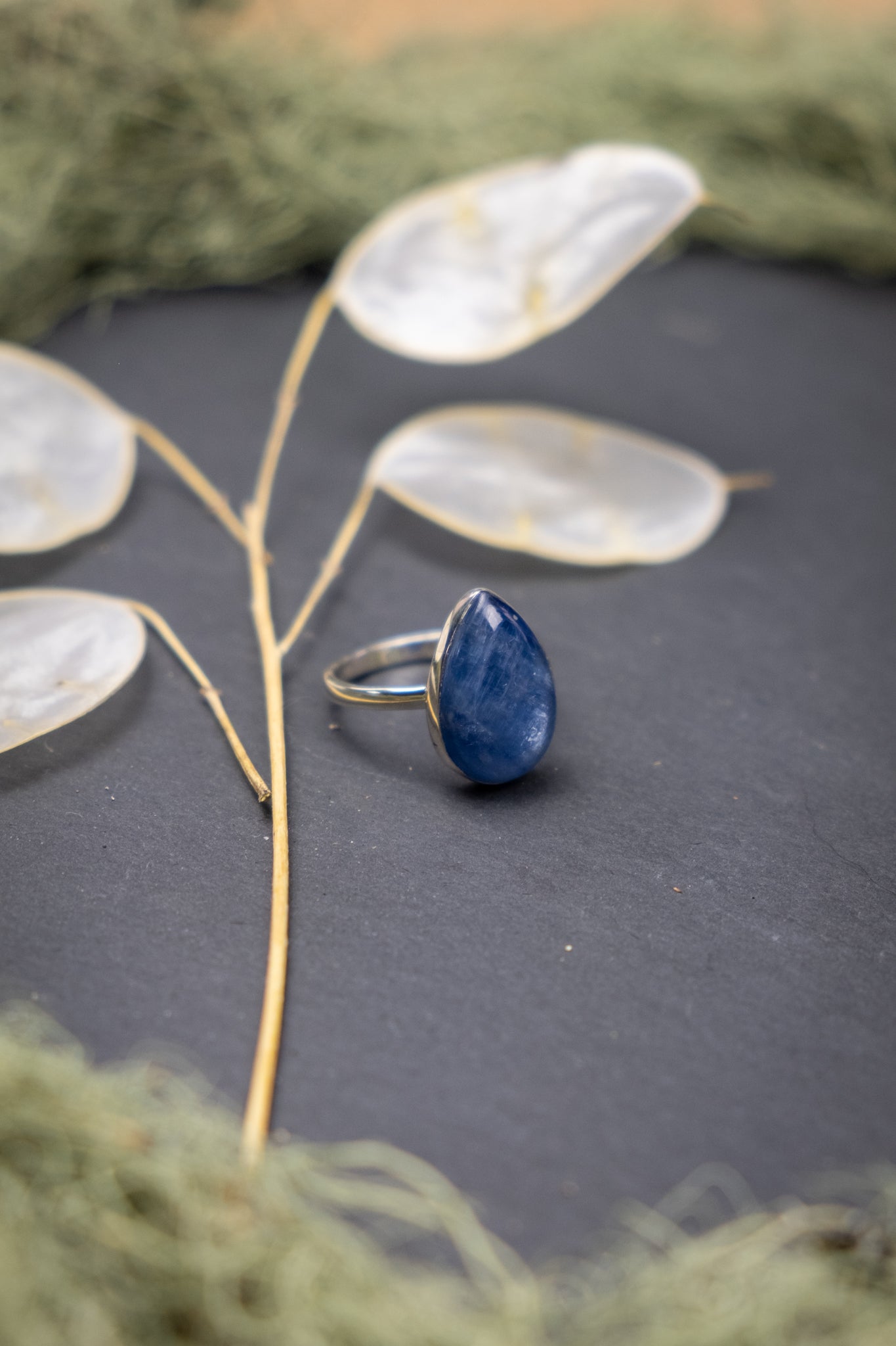 Blue Kyanite Sterling Silver Ring