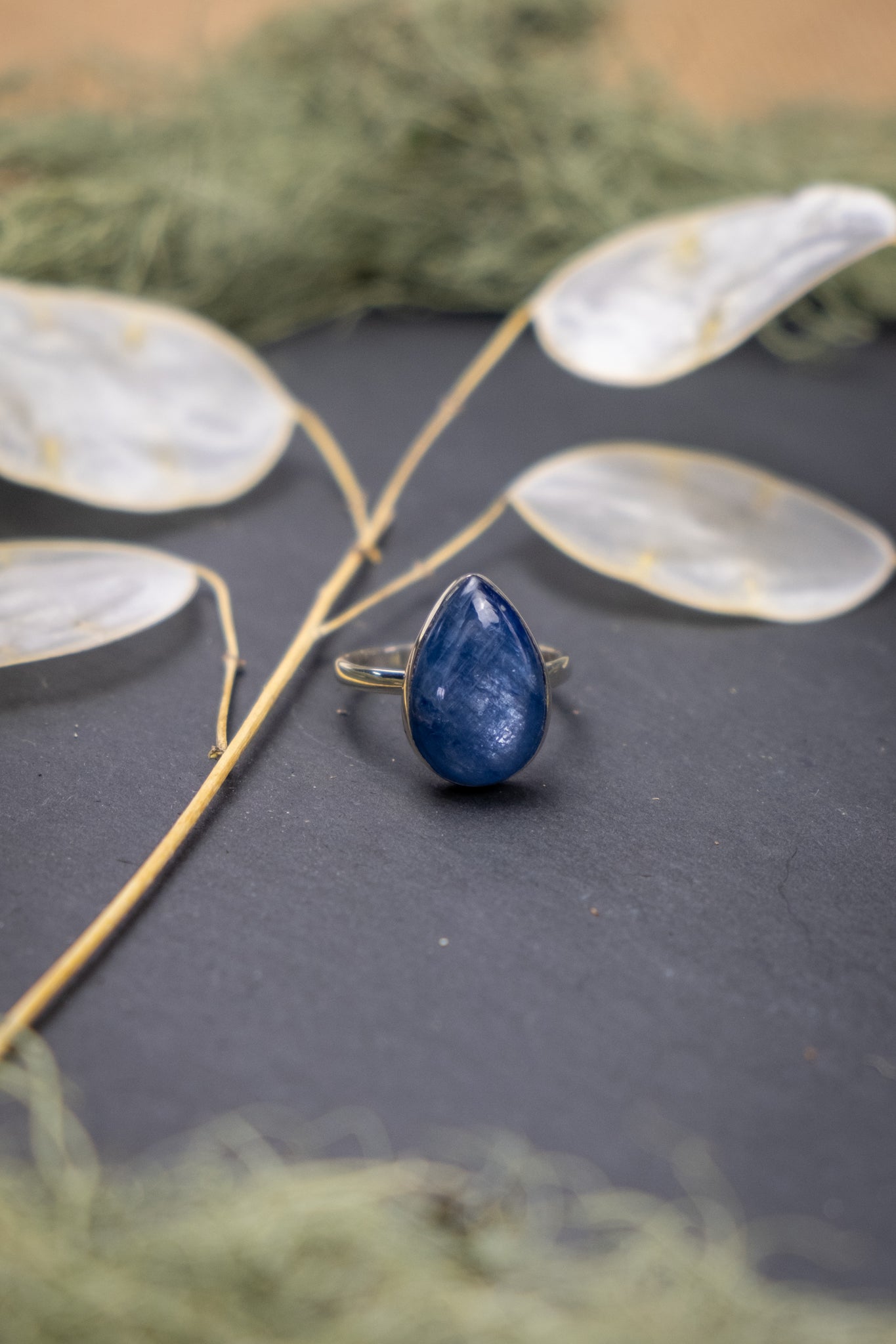 Blue Kyanite Sterling Silver Ring
