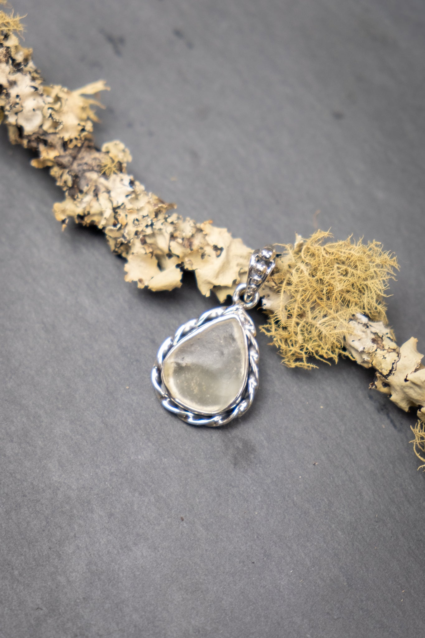 Libyan Desert Glass Sterling Silver Pendant
