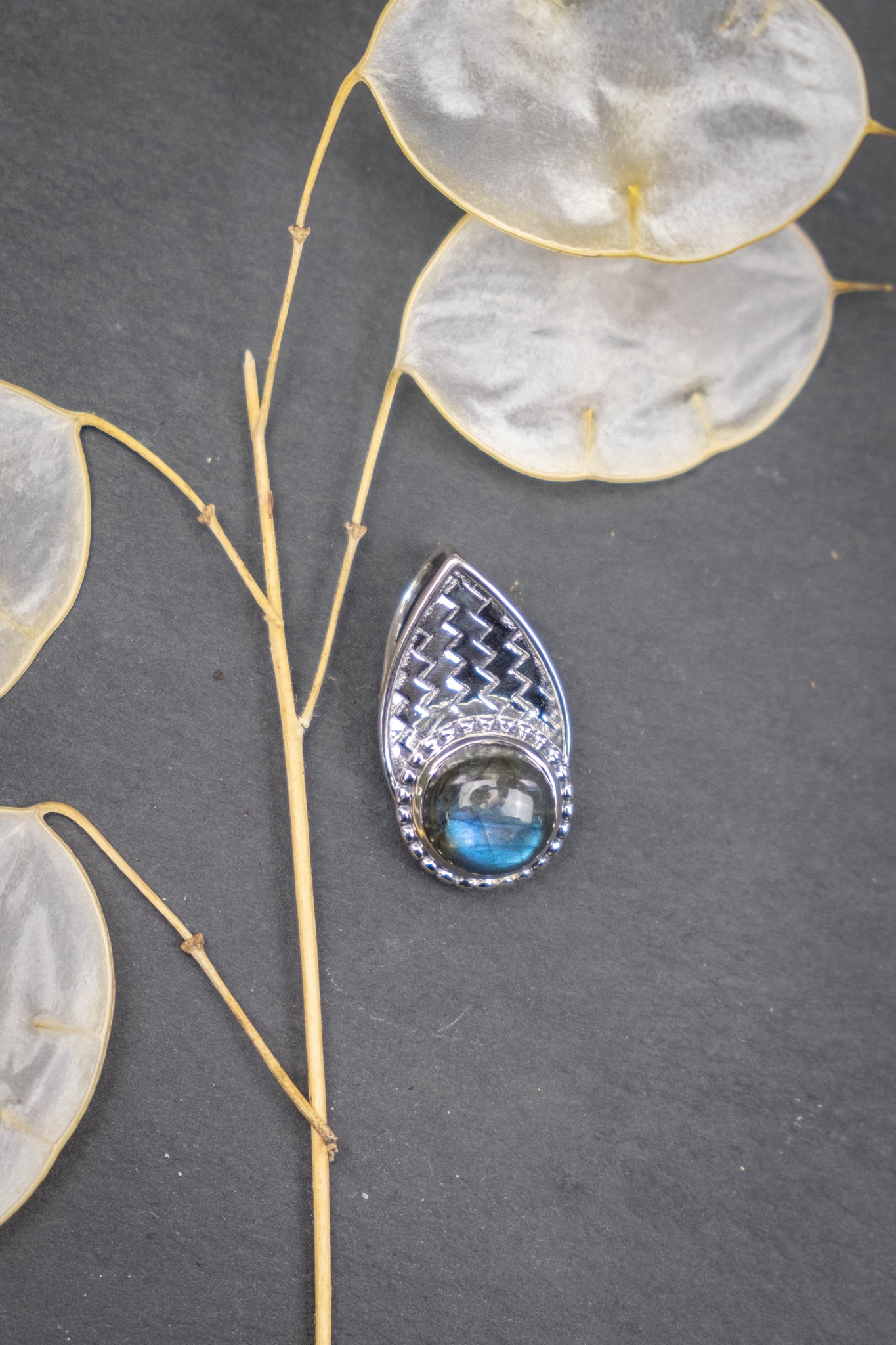 Labradorite Arrow Head Pendant
