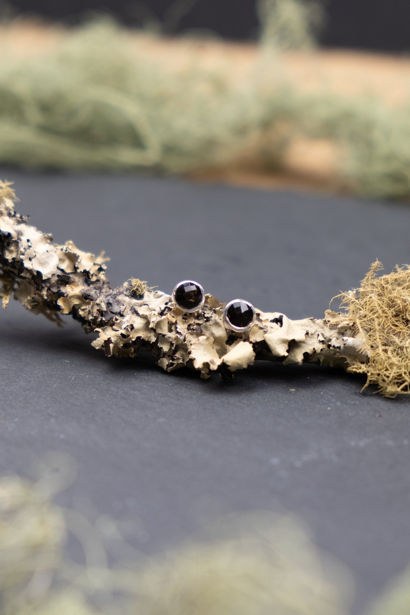Smokey Quartz Stud Earrings