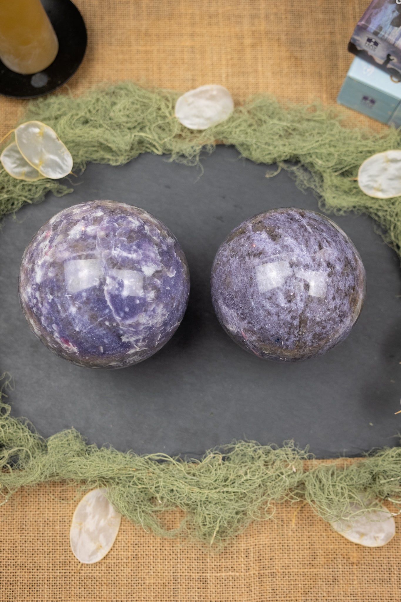 Lepidolite, Smokey Quartz and Pink Tourmaline Sphere