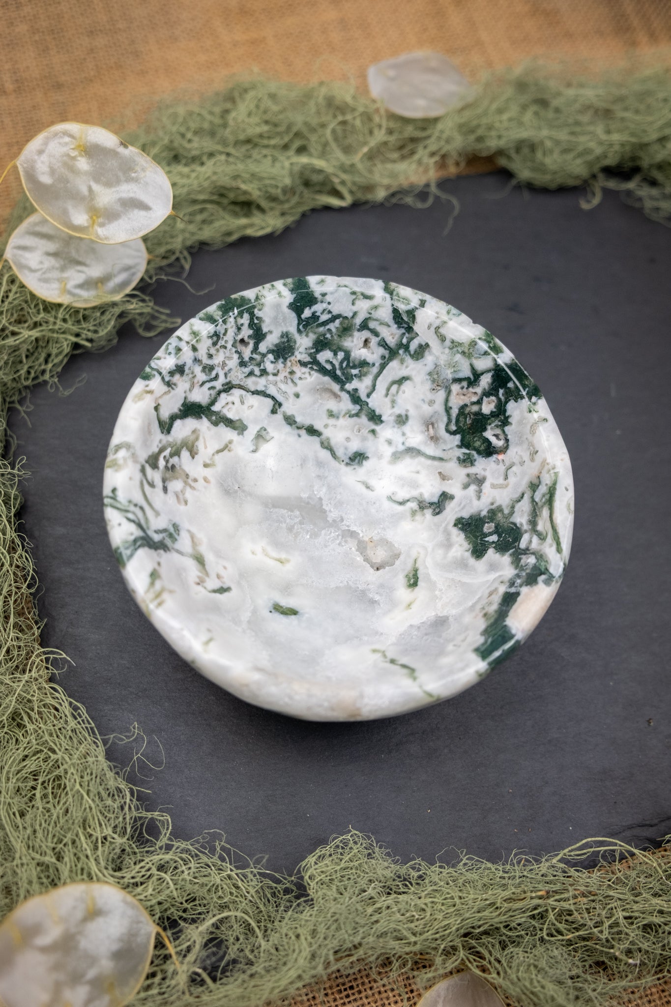 Moss Agate Bowl, India