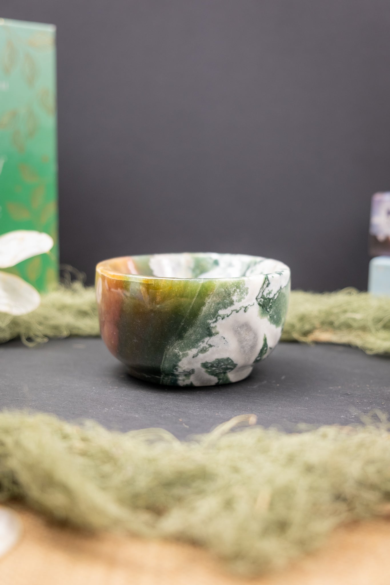 Moss Agate Drusy Bowl