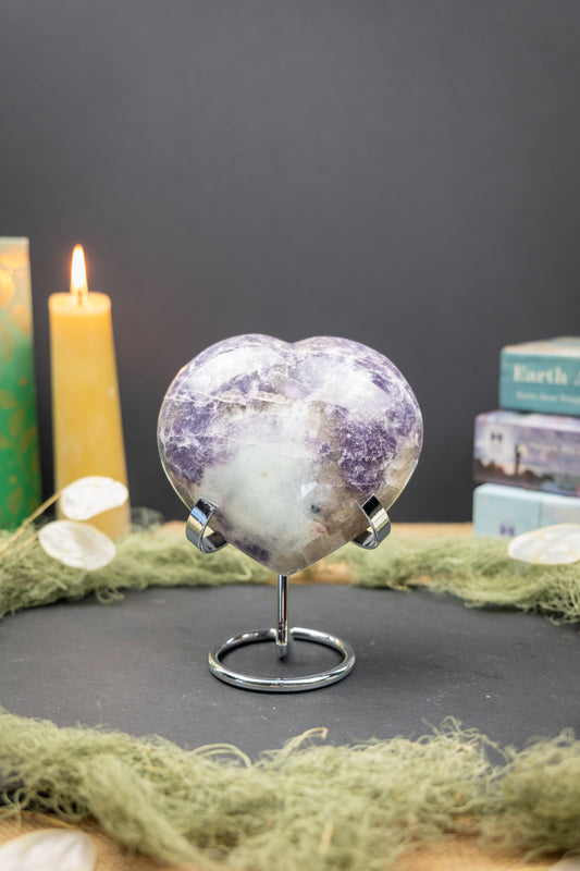 Unicorn Stone Heart on Stand
