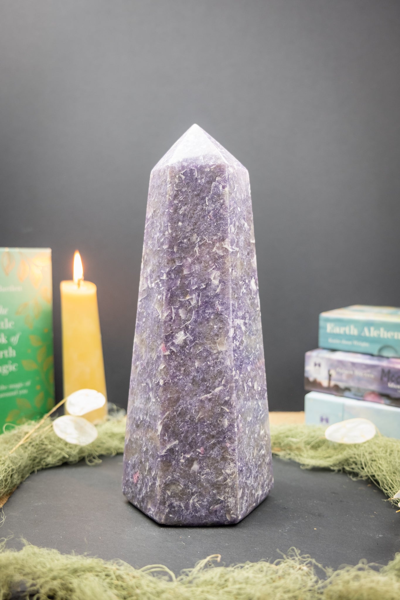 Lepidolite Crystal Tower