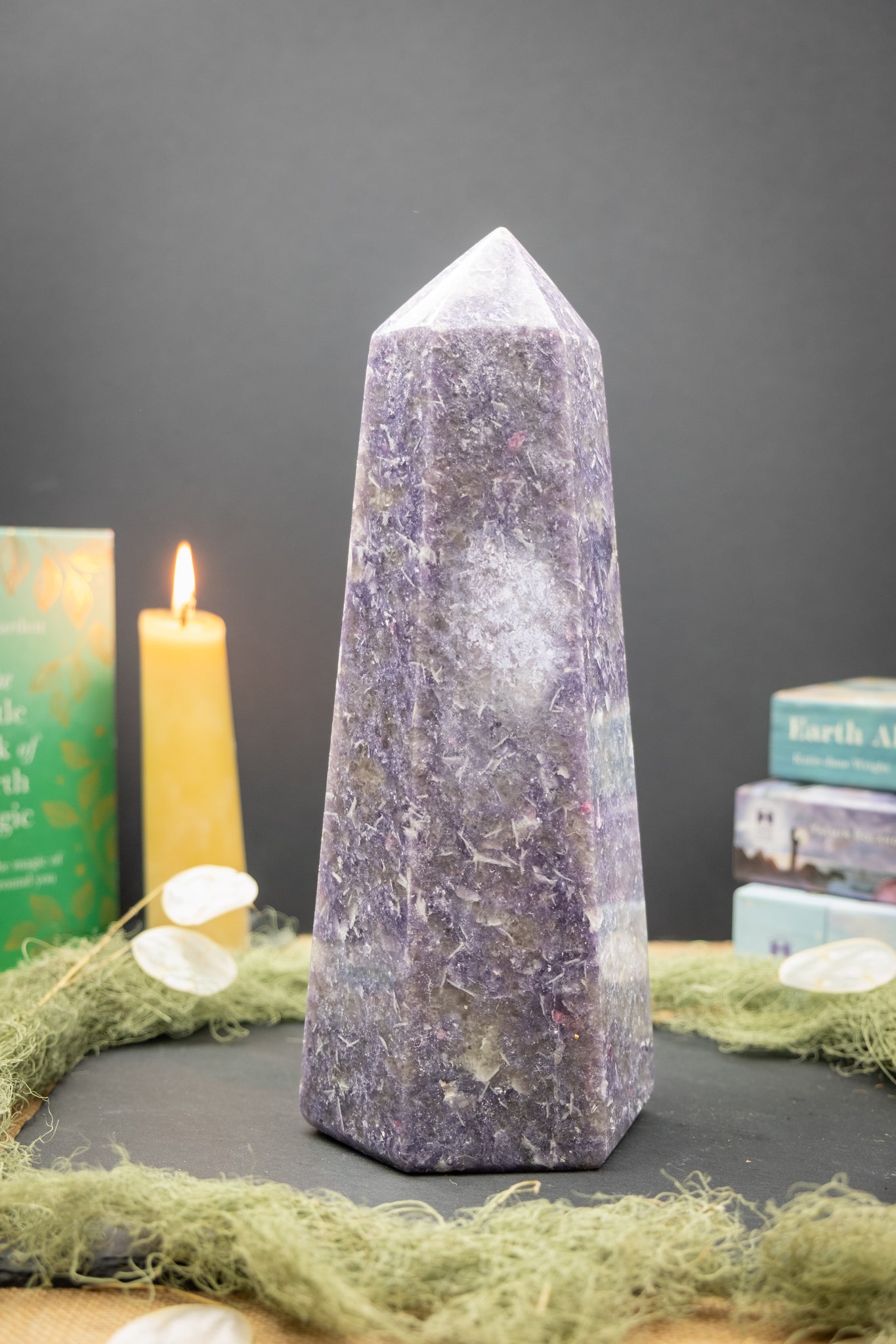 Lepidolite Crystal Tower