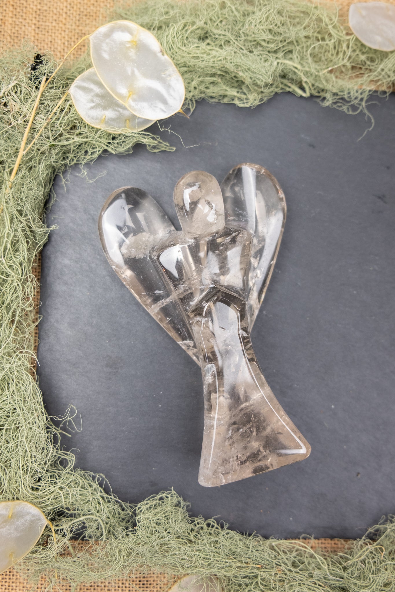 Smokey Lemurian Quartz Angel