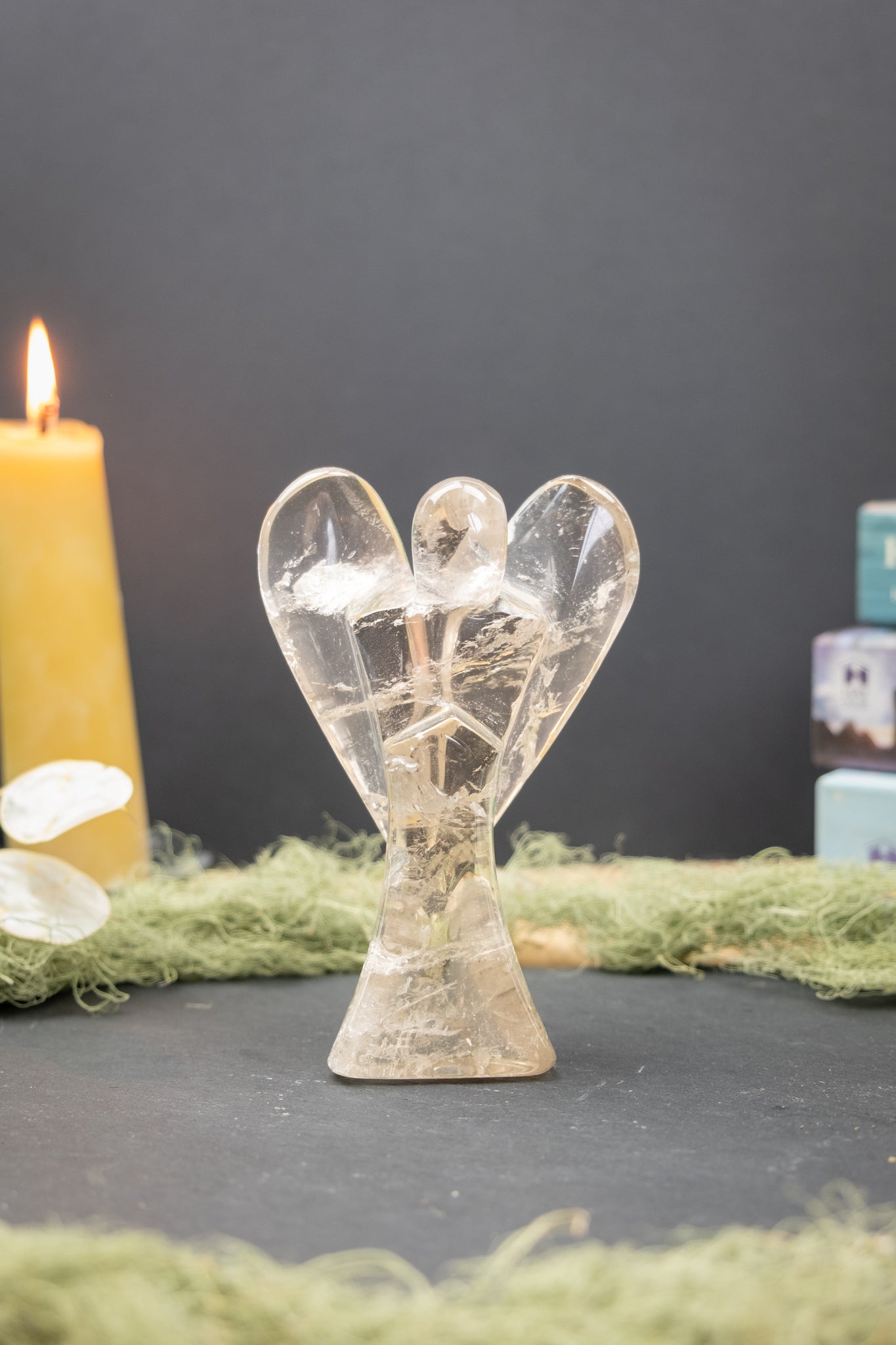 Smokey Lemurian Quartz Angel