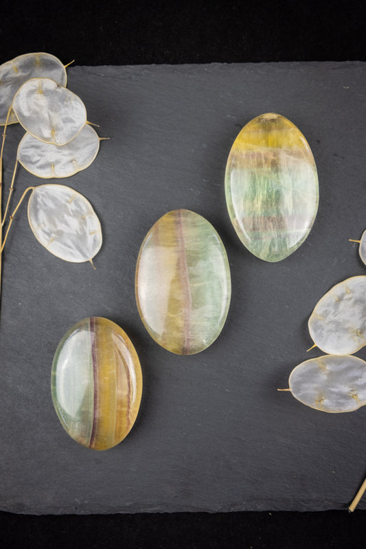 Yellow Fluorite Palm Stone