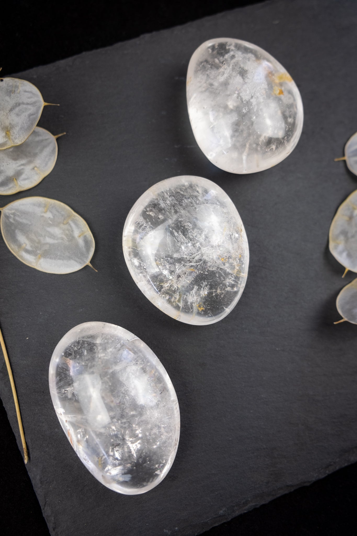 Clear Quartz Palm Stone