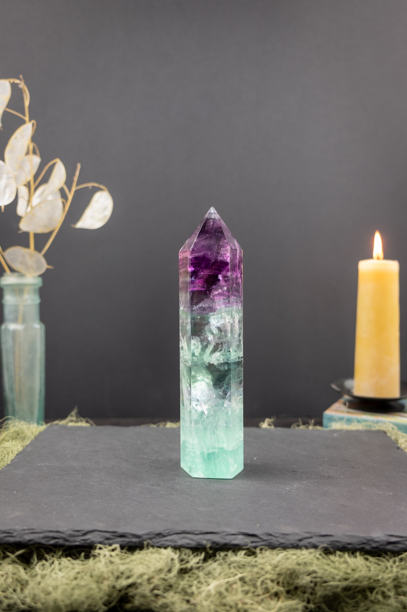 Rainbow Fluorite Point