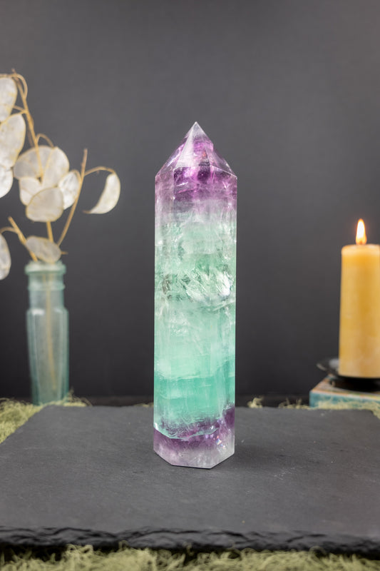 Rainbow Fluorite Point